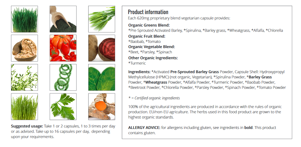 maxnourish organic food supplement